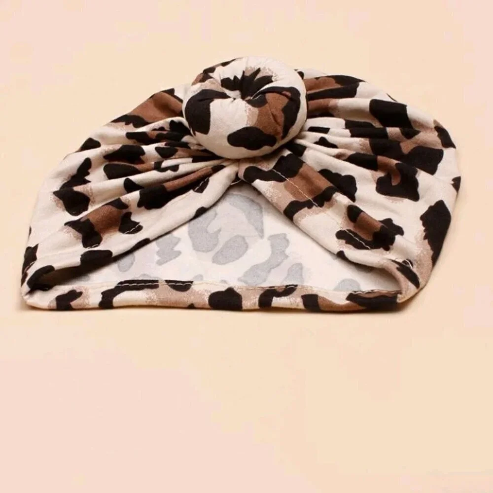 1Pc Leopard Print Donut Shaped Baby Hat